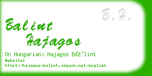 balint hajagos business card